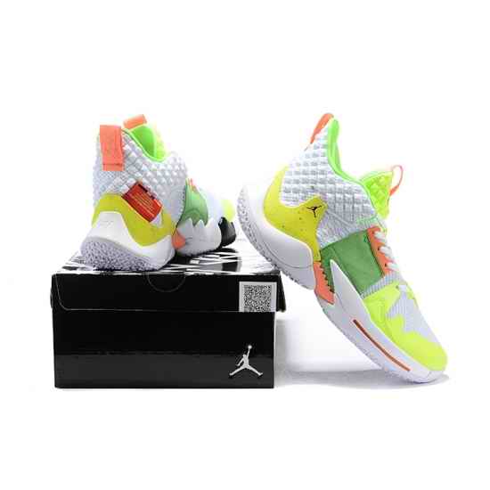 Russell Westbrook II Men Shoes White Light Green-2